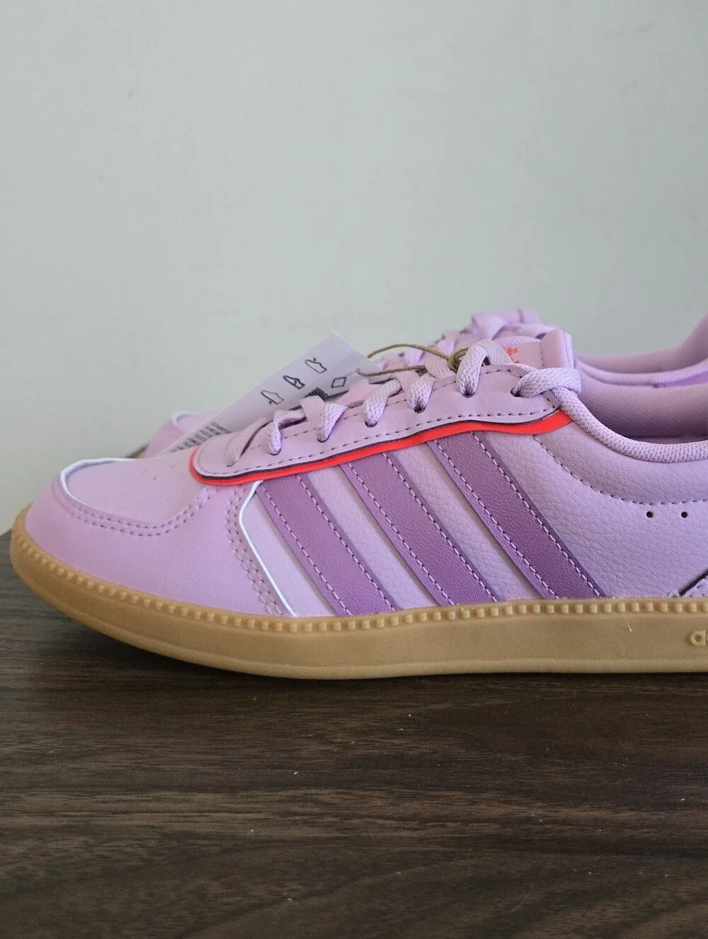 Adidas Breaknet Sleek Shoes Kids Size 5 Lilac Purple Gum JQ3057